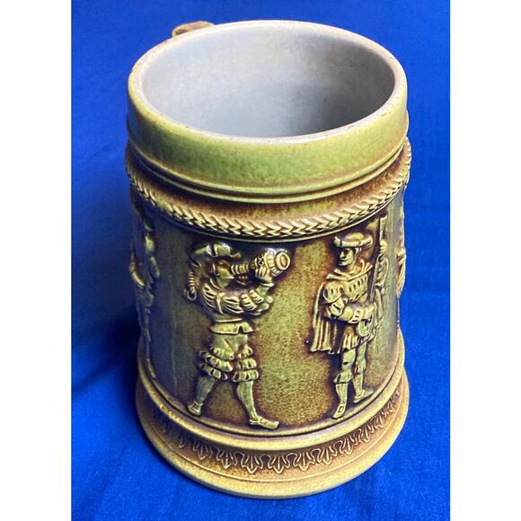 VTG Gerz German Beer Stein 5.5" Musicians Ceramic Medieval Renaissance No Lid - Picture 2 of 9